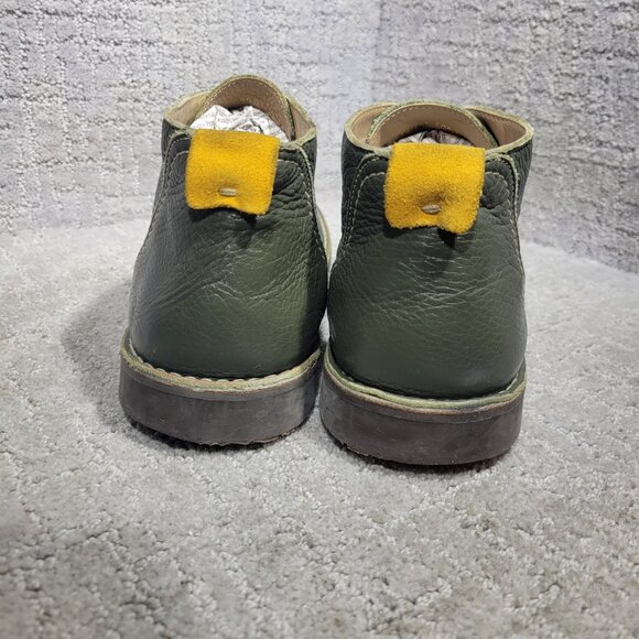 Geox Zal Men's Size EU 44 US 11 Olive Green Leather Lace up Ankle Boots - Picture 5 of 11